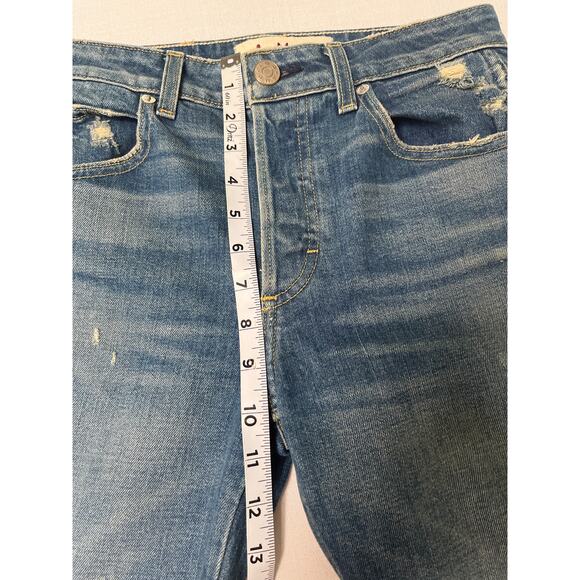 AMO Babe w/ hem denim jeans wash: thrifted with destroy size 26 - Picture 7 of 9